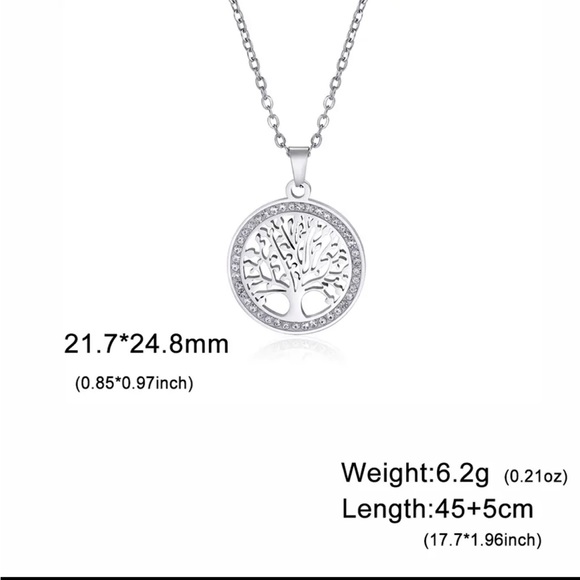 New Tree of Life Round Pendant Necklace - Picture 8 of 9